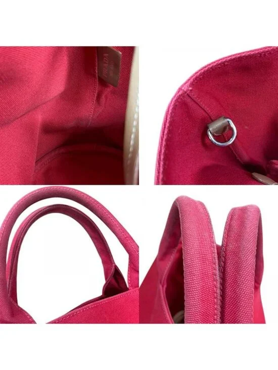 ★SOLD★ Prada Canapa Fabric Shoulder Bag Canvas Red - Picture 9 of 10
